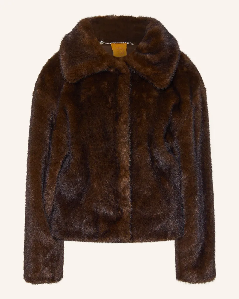 Cartoon Kunstfell-Jacke braun Braun