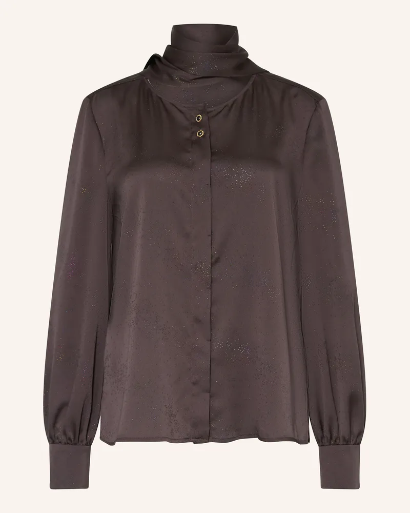 Riani Bluse mit abnehmbarer Schluppe Dunkelbraun
