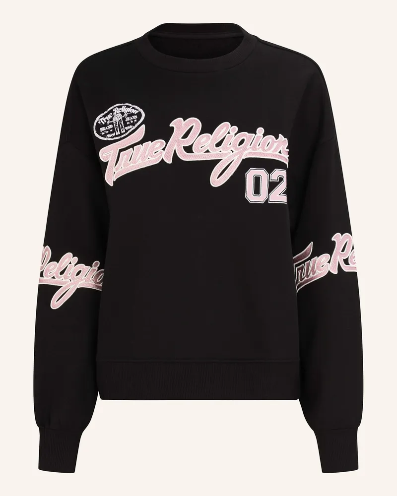 True Religion Sweatshirt EMBROIDERY Schwarz