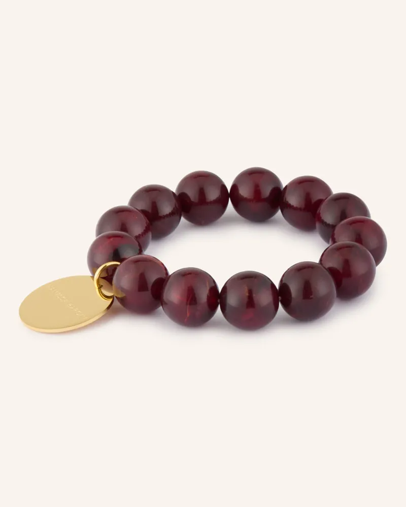 Vanessa Baroni Armband Beads Flex rot Gold