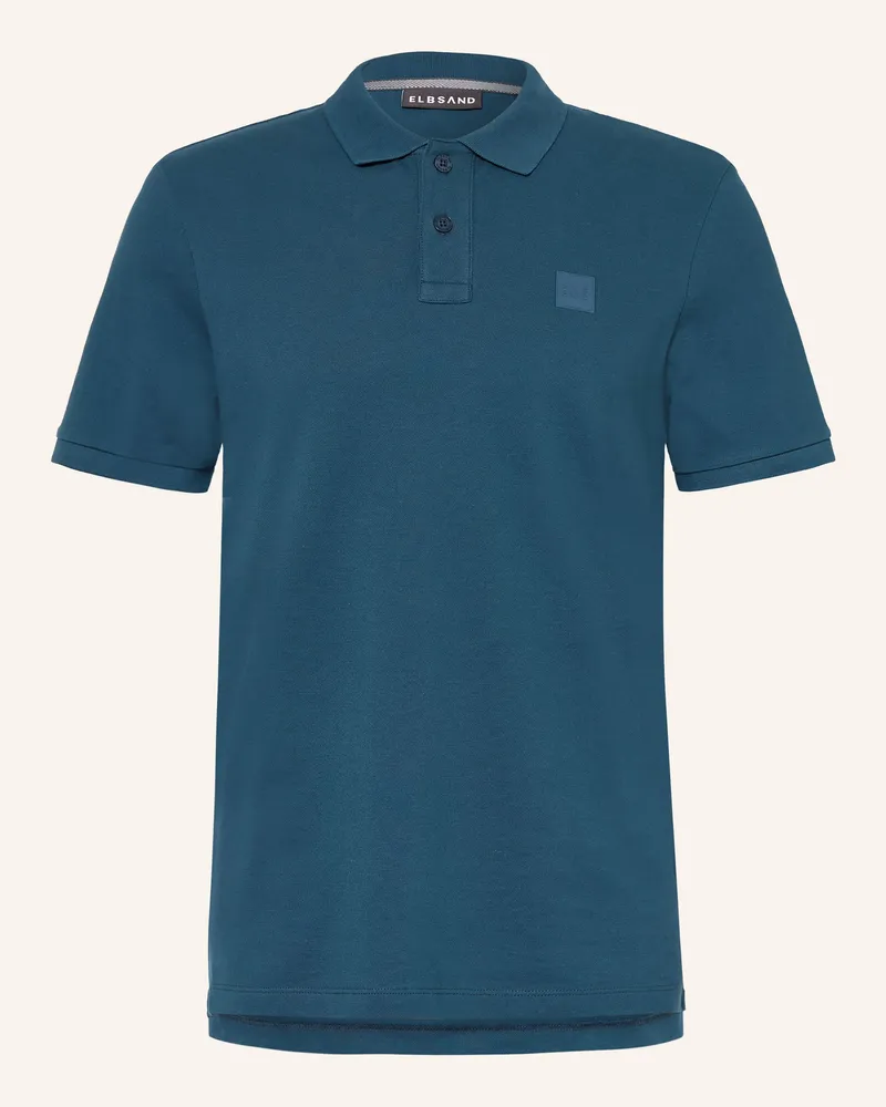 ELBSAND Piqué-Poloshirt Holms Regular Fit blau Dunkelblau