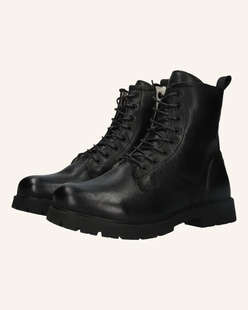 Blackstone Schnürboots schwarz Schwarz