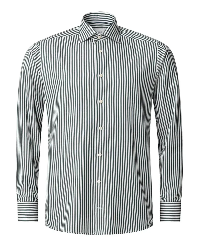 Eton Signature-Twill-Hemd Slim fit Dunkelgrün