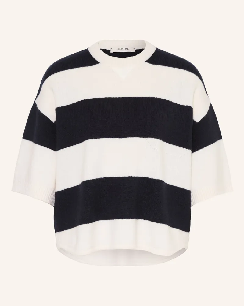 Dorothee Schumacher Pullover MODERN STATEMENTS mit 3/4-Arm Dunkelblau