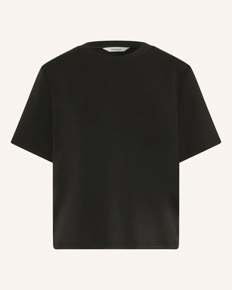 Selected T-Shirt schwarz Schwarz