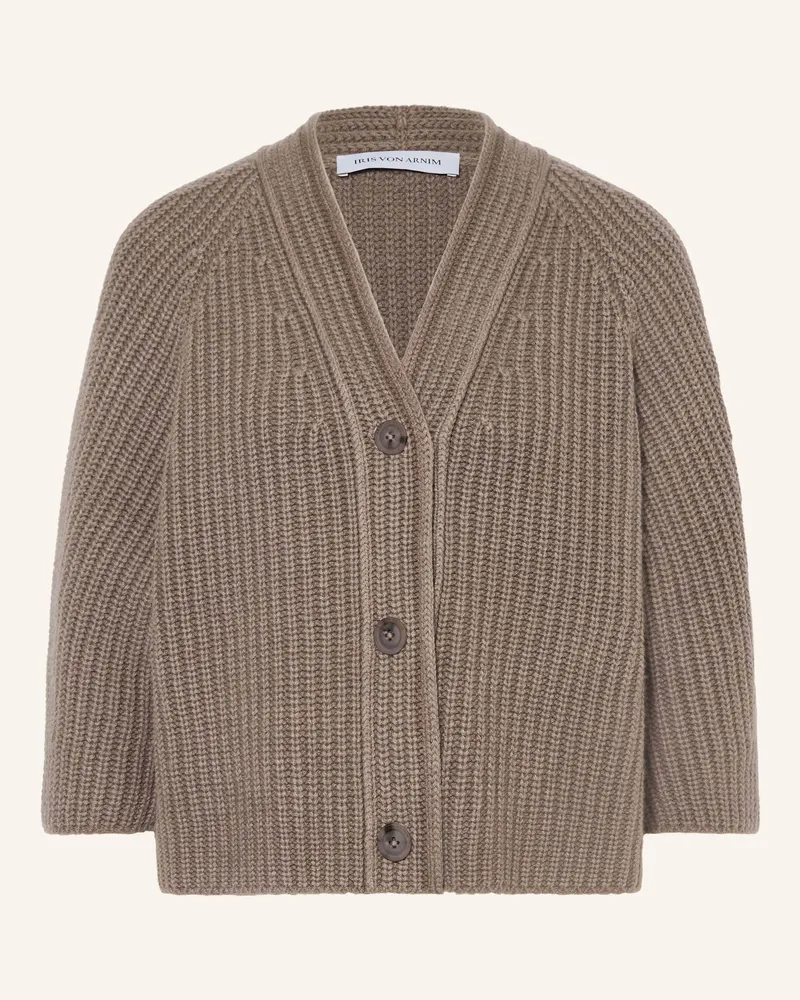 Iris von Arnim Strickjacke FALLOU mit 3/4-Arm Taupe