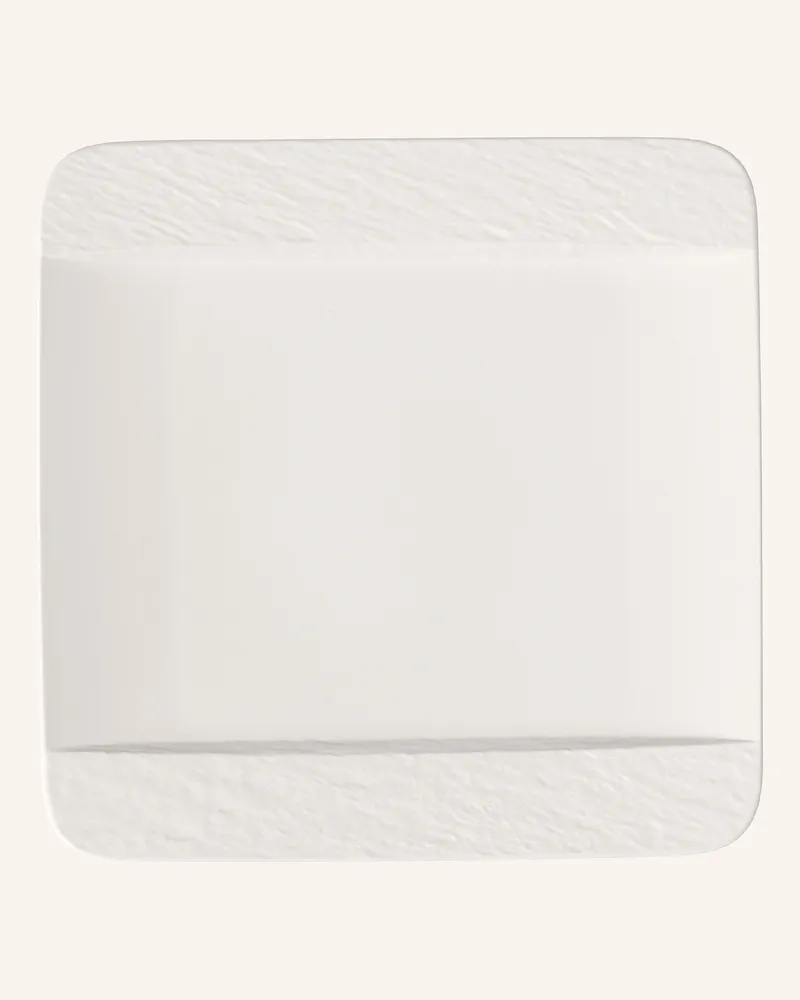 Villeroy & Boch Speiseteller Quadratisch Manufacture Rock Blanc weiss Weiss