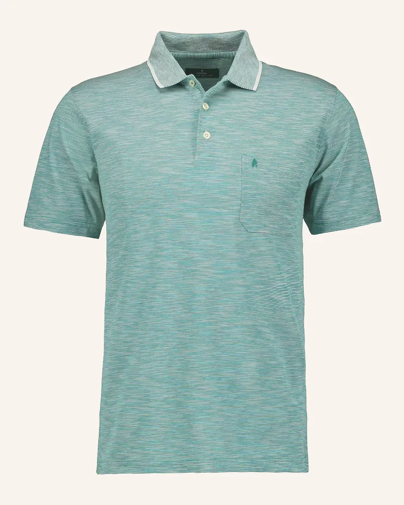 Ragman Jersey-Poloshirt gruen Türkis