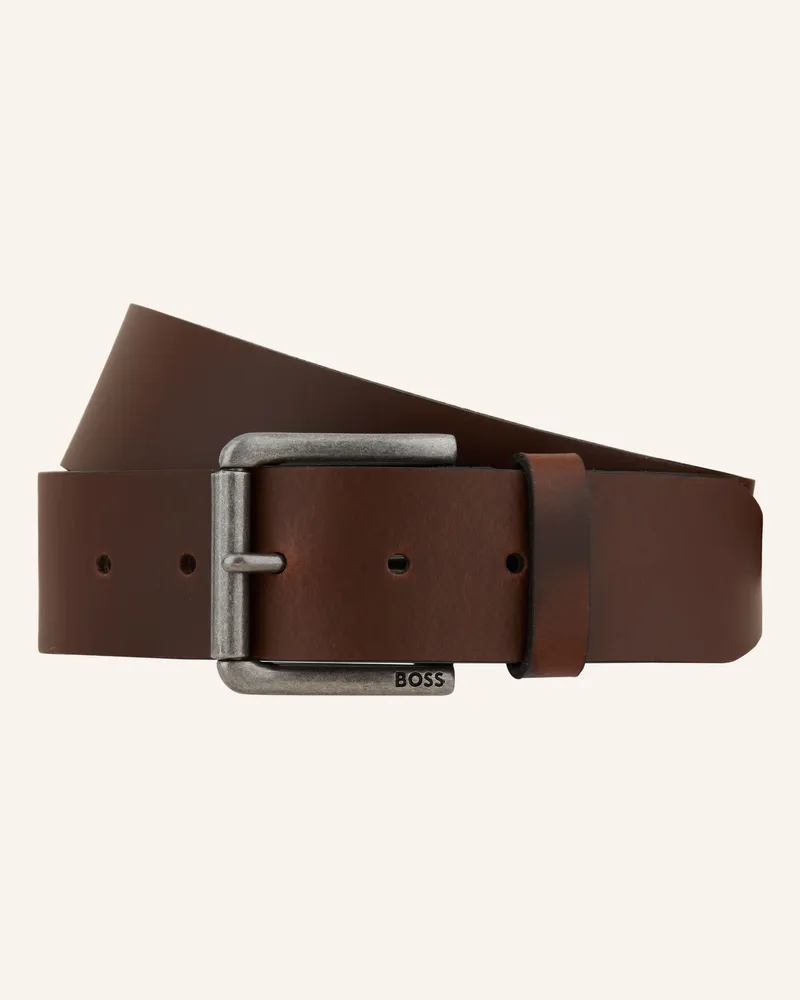 HUGO BOSS Ledergürtel JORIS Dunkelbraun