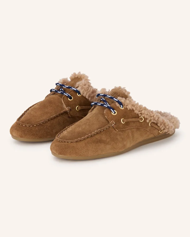 TORAL Mules Blanche braun Cognac