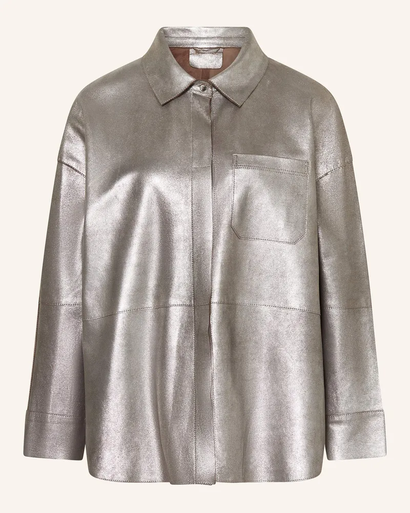 Oakwood Jacke in Lederoptik Grau