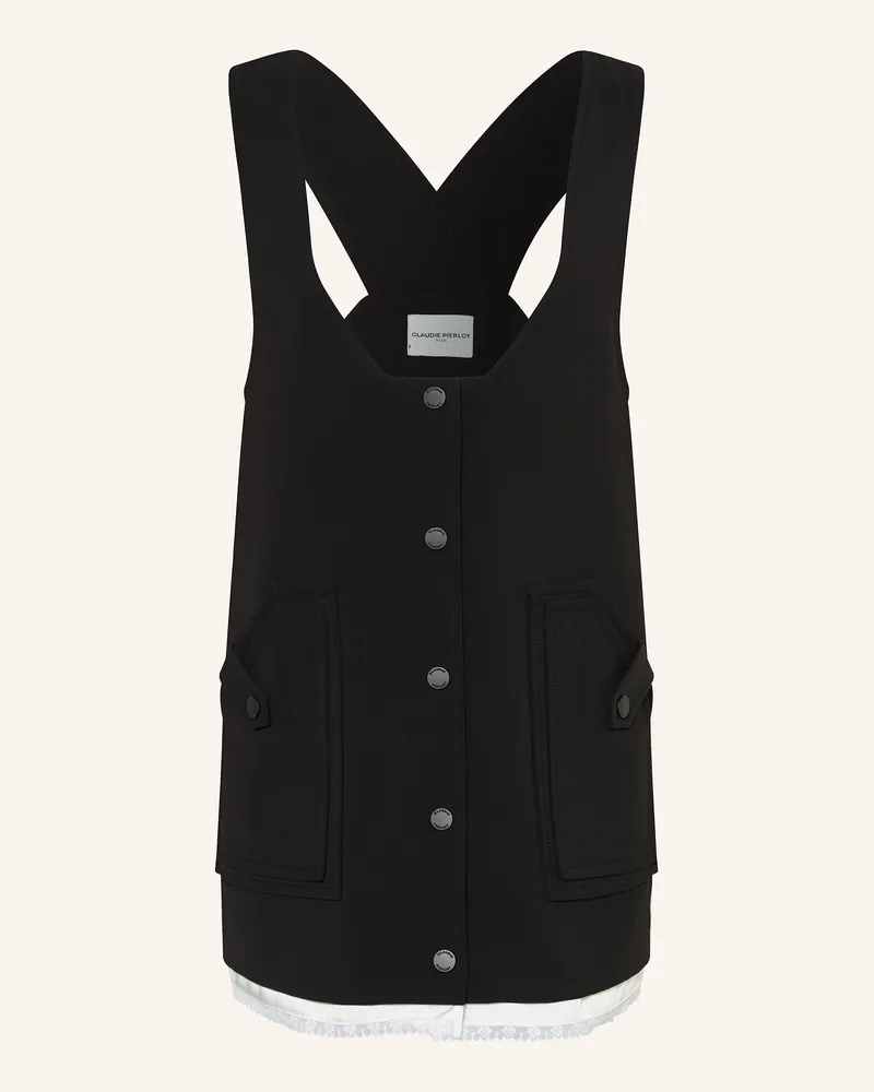 Claudie Pierlot Latzkleid schwarz Schwarz
