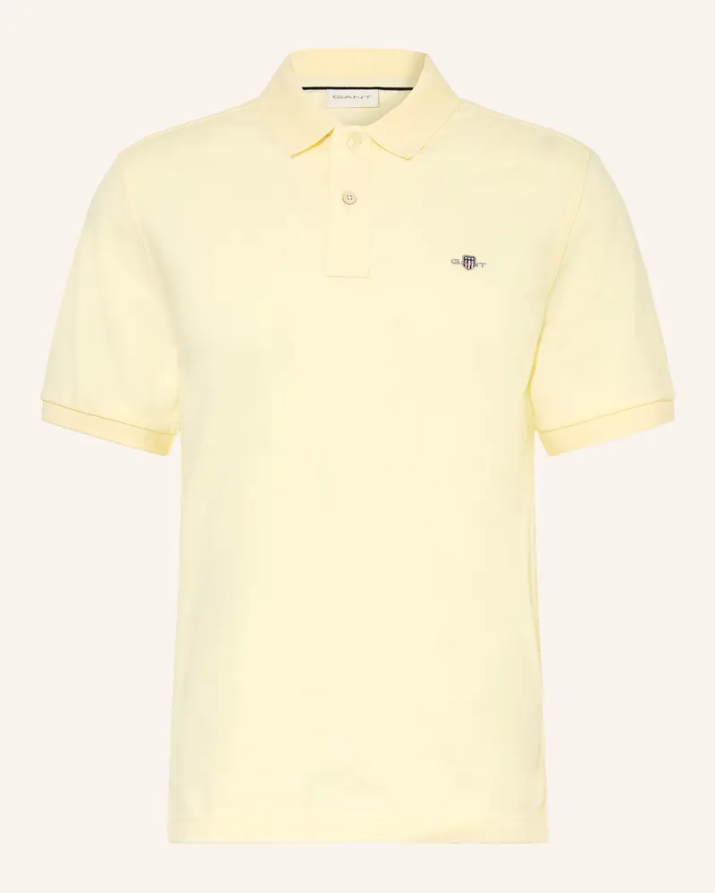 Gant Piqué-Poloshirt Hellgelb
