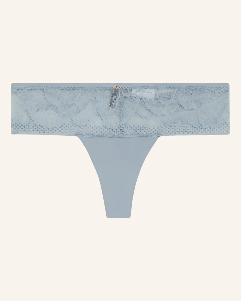 HUGO BOSS Slip THONG_ PEONY LACE Hellblau