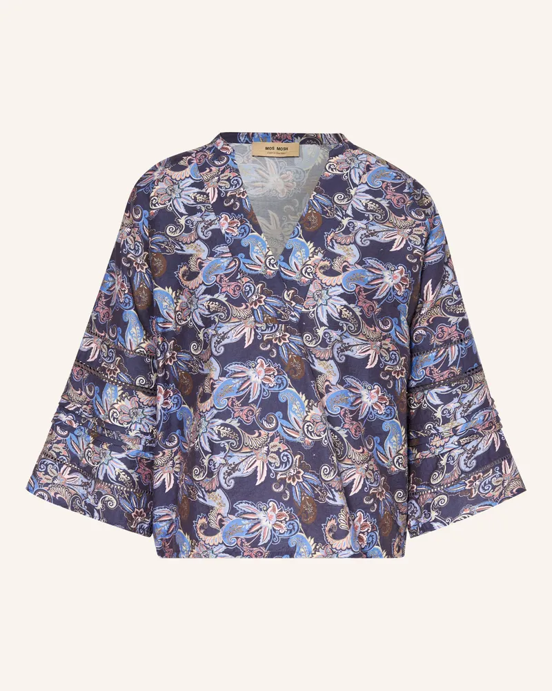 Mos Mosh Blusenshirt MMGATA mit 3/4-Arm Dunkelblau