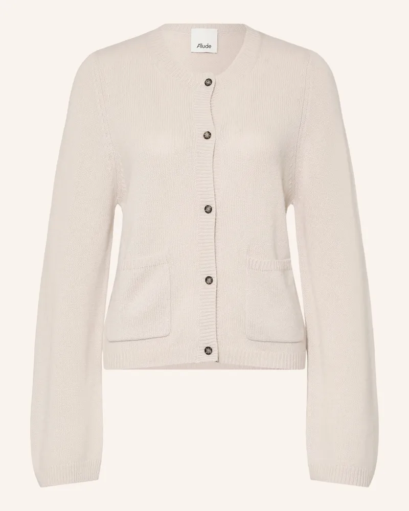 ALLUDE Strickjacke Aus Cashmere grau Hellgrau