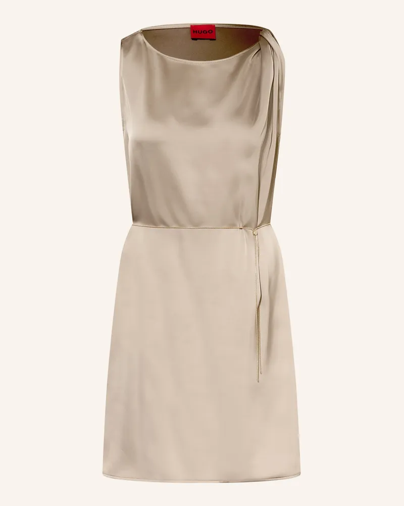 HUGO BOSS Etuikleid Koberi Aus Satin beige Beige