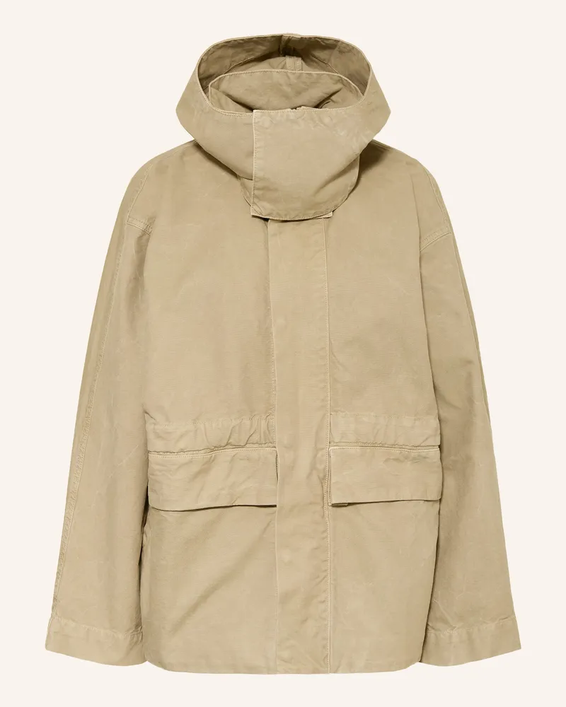 Victoria Beckham Oversized-Fieldjacket grau Hellgrün