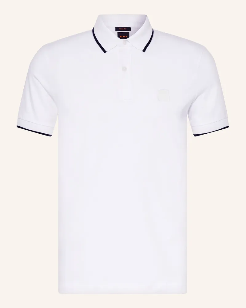 HUGO BOSS Piqué-Poloshirt PASSERTIP Weiss