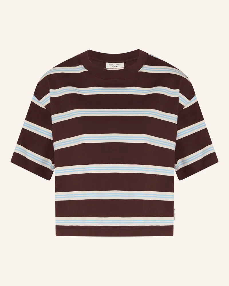 Marc O'Polo T-Shirt braun Schwarz