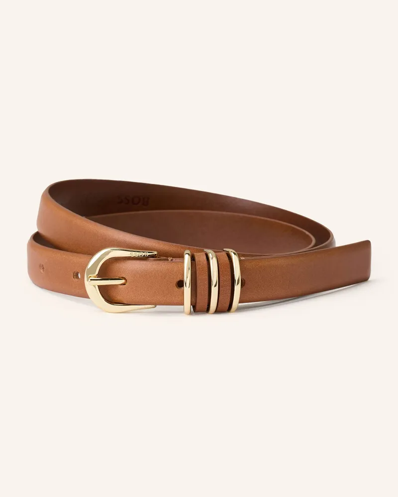 HUGO BOSS Ledergürtel CAROL Braun