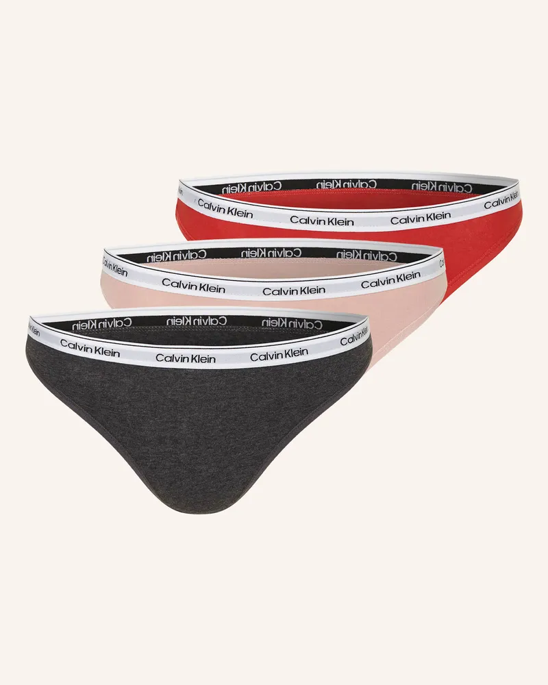 Calvin Klein 3er-Pack Slips MODERN LOGO Dunkelgrau