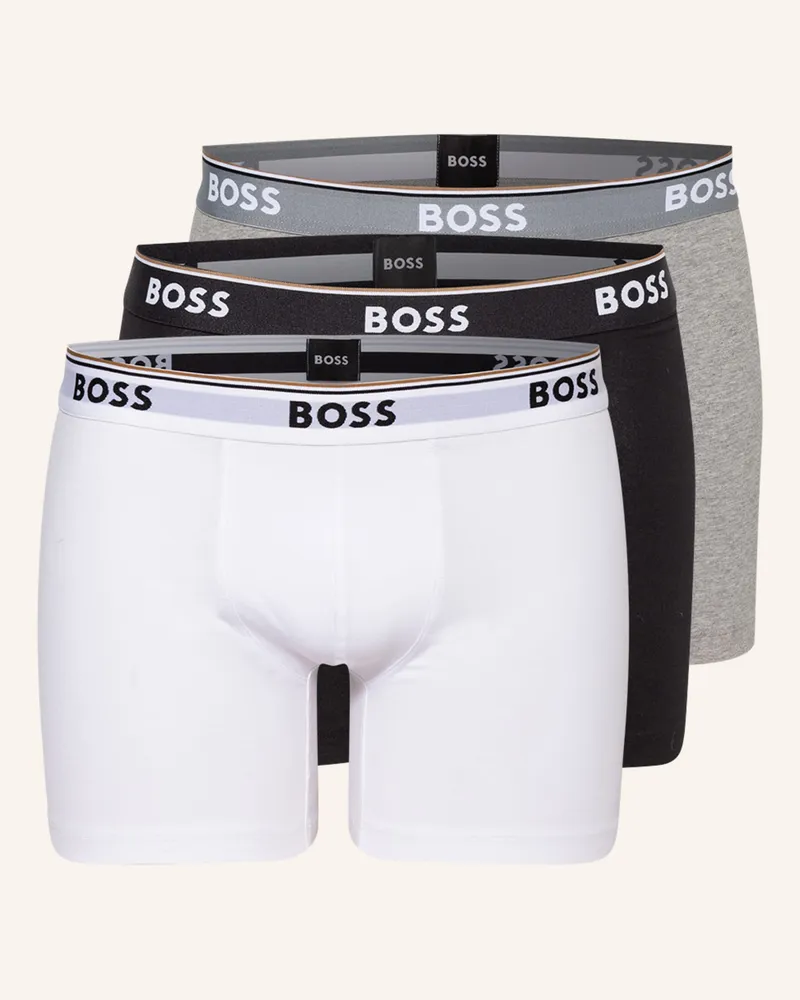 HUGO BOSS 3er-Pack Boxershorts Power weiss Weiss