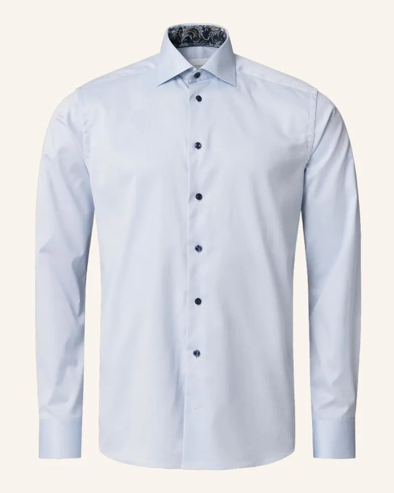 Eton Signature-Twill-Hemd Slim fit Blau