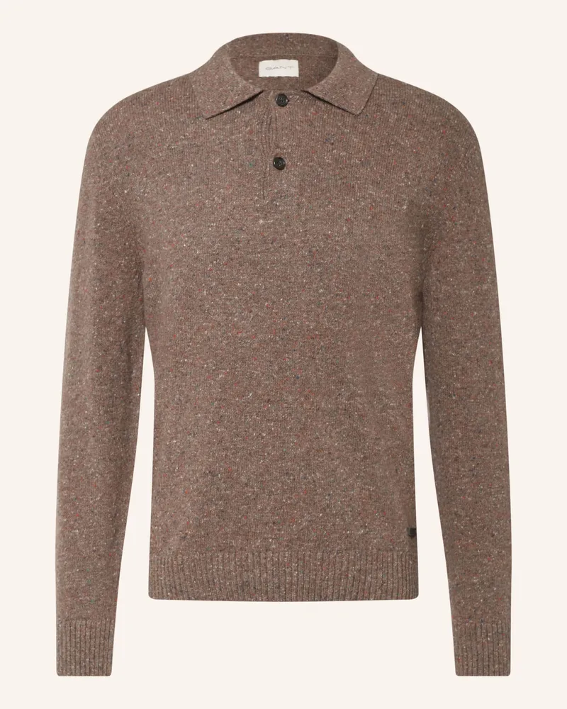 Gant Strick-Poloshirt braun Braun