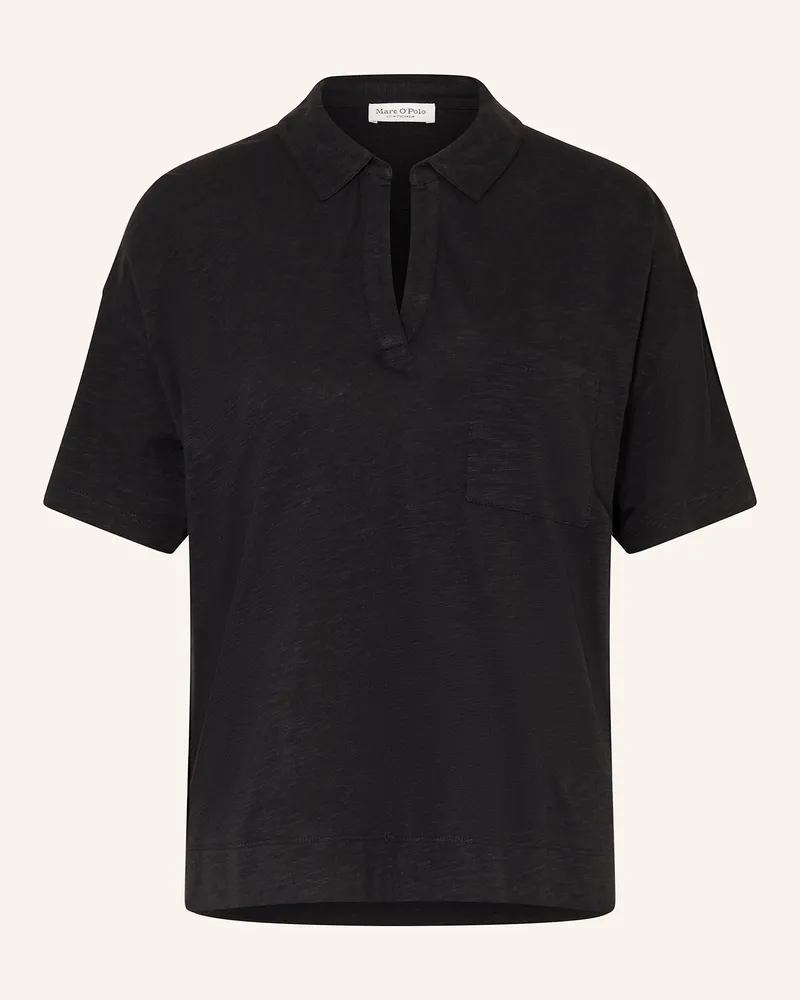 Marc O'Polo Jersey-Poloshirt Schwarz