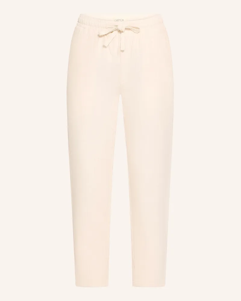 Cartoon Hose Mit Leinen weiss Creme