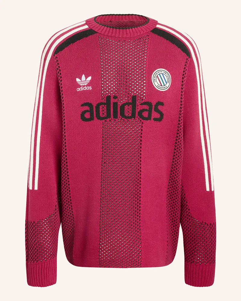 adidas Pullover Adicolor Blokecore braun Dunkelrot