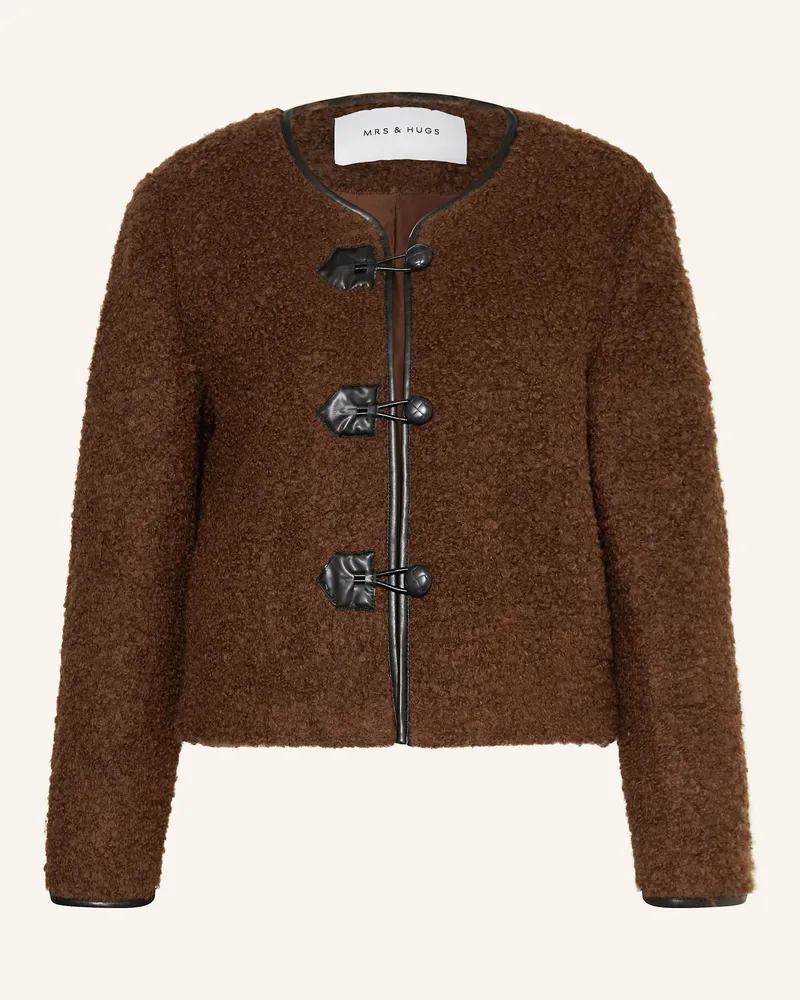 Mrs & HUGS Jacke Dunkelbraun