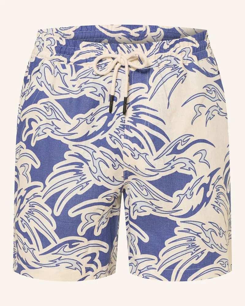 OAS Leinenshorts Rouge Porto blau Weiss