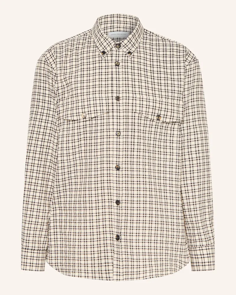 Dries van Noten Hemd Comfort Fit weiss Ecru