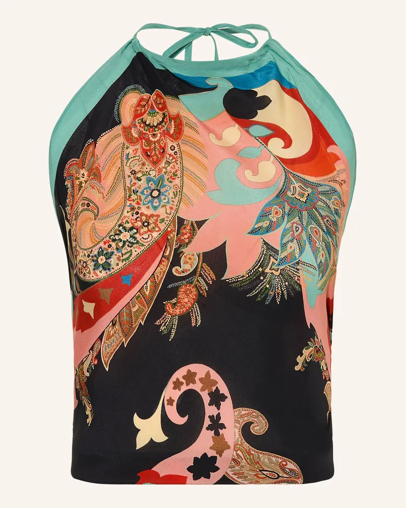 Etro Seidentop rot Türkis