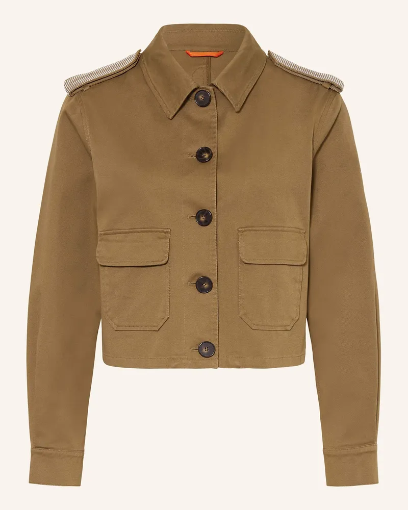 No. 1 Como Kastenjacke mit Schmucksteinen Braun