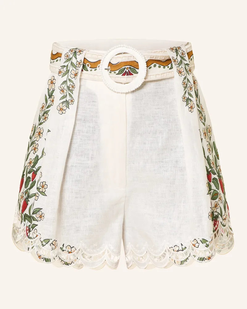 FARM Rio Leinenshorts Fruit Beauty Mit Spitze weiss Weiss