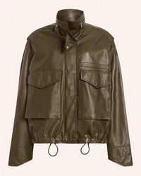 AllSaints Lederjacke CLAY Gruen