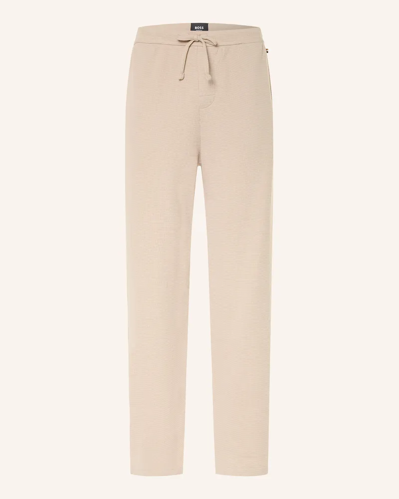 HUGO BOSS Schlafhose Waffle beige Beige