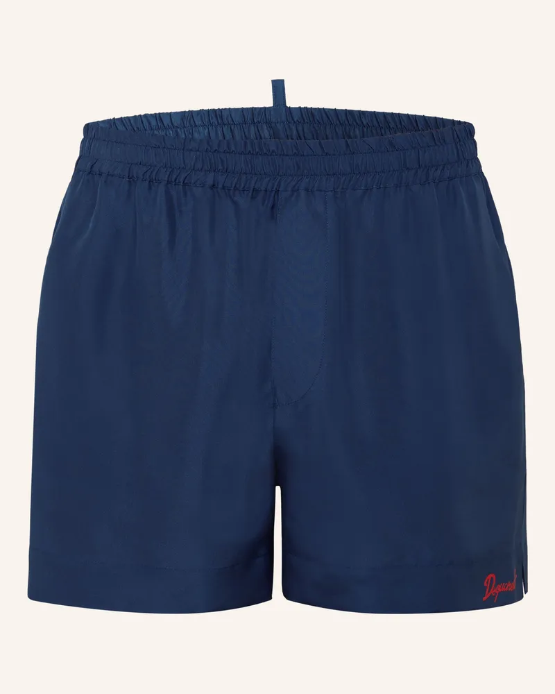 Dsquared2 Seidenshorts blau Dunkelblau