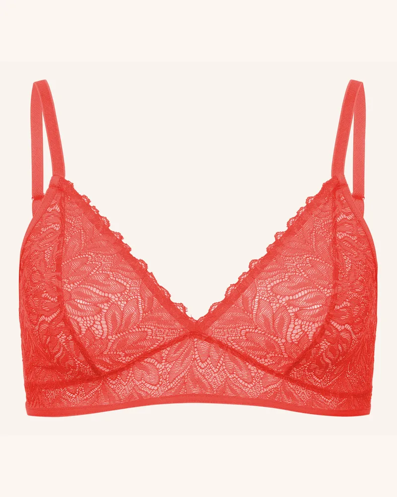 Ehrlich Textil Dreamy Lace Bügelloser Triangel Bh Aus Nachhaltiger Spitze - Verstellbare Träger orange Orange