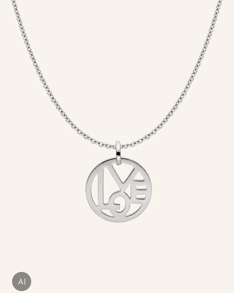 CADA Kette Mini Love silber Weissgold