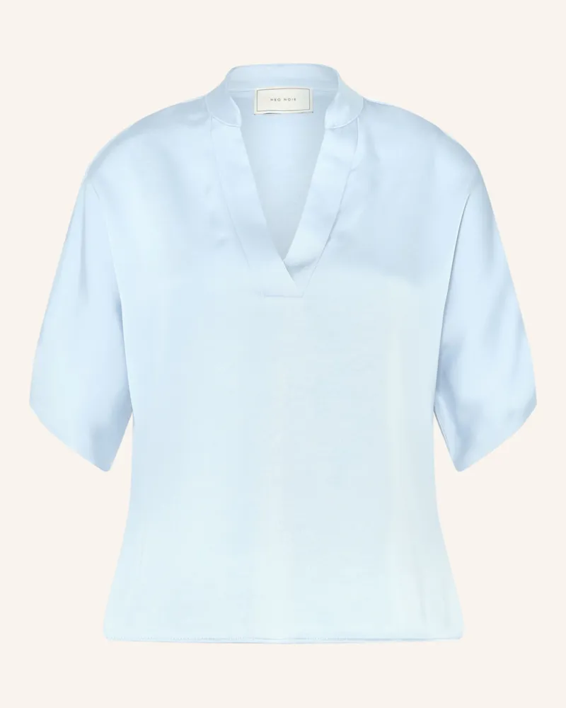 Neo Noir Blusenshirt Anelle Aus Satin blau Hellblau