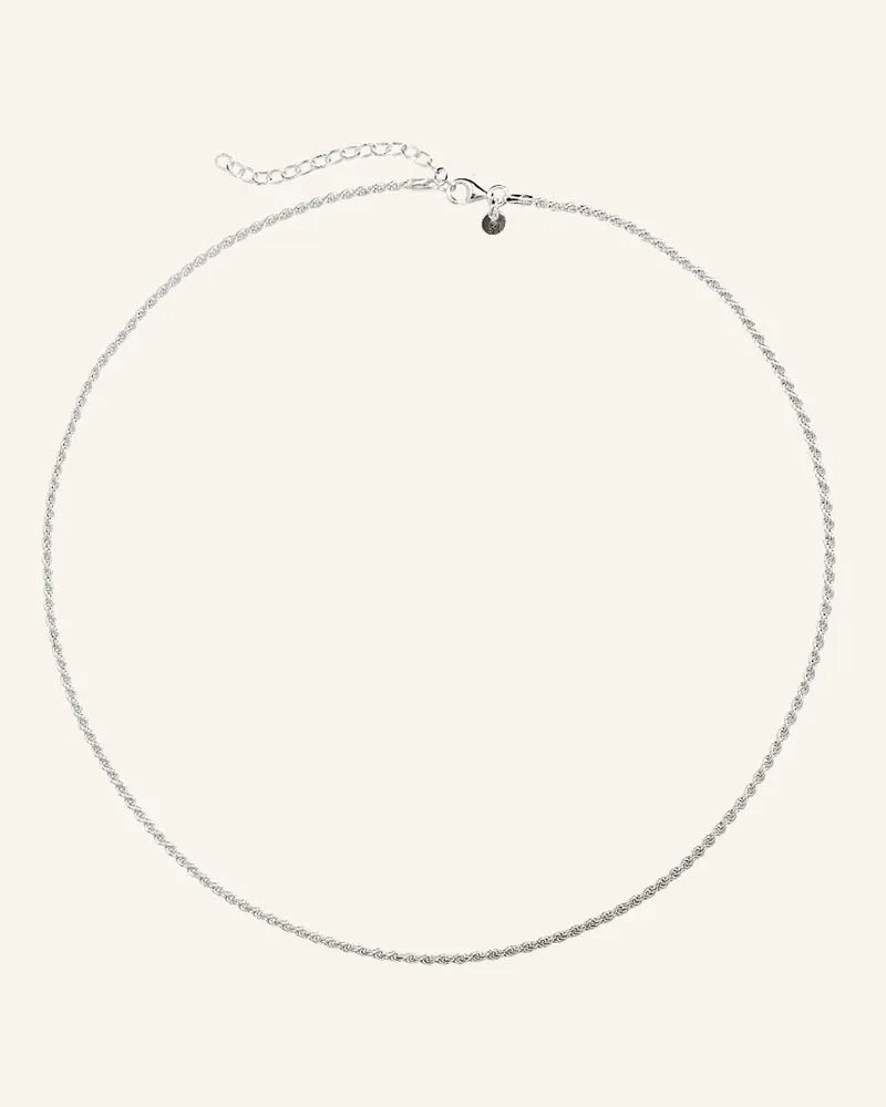 POMPIDOU Halskette Mini Ruby Bold Rope Chain By Glambou silber Silber