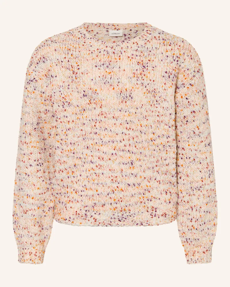 S.Oliver Pullover Mit Glitzergarn rosa Hellbraun