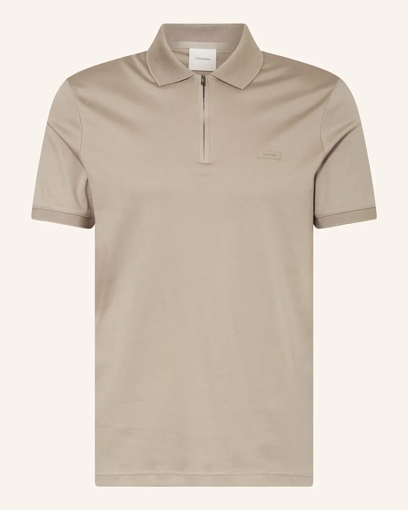 Calvin Klein Jersey-Poloshirt Taupe