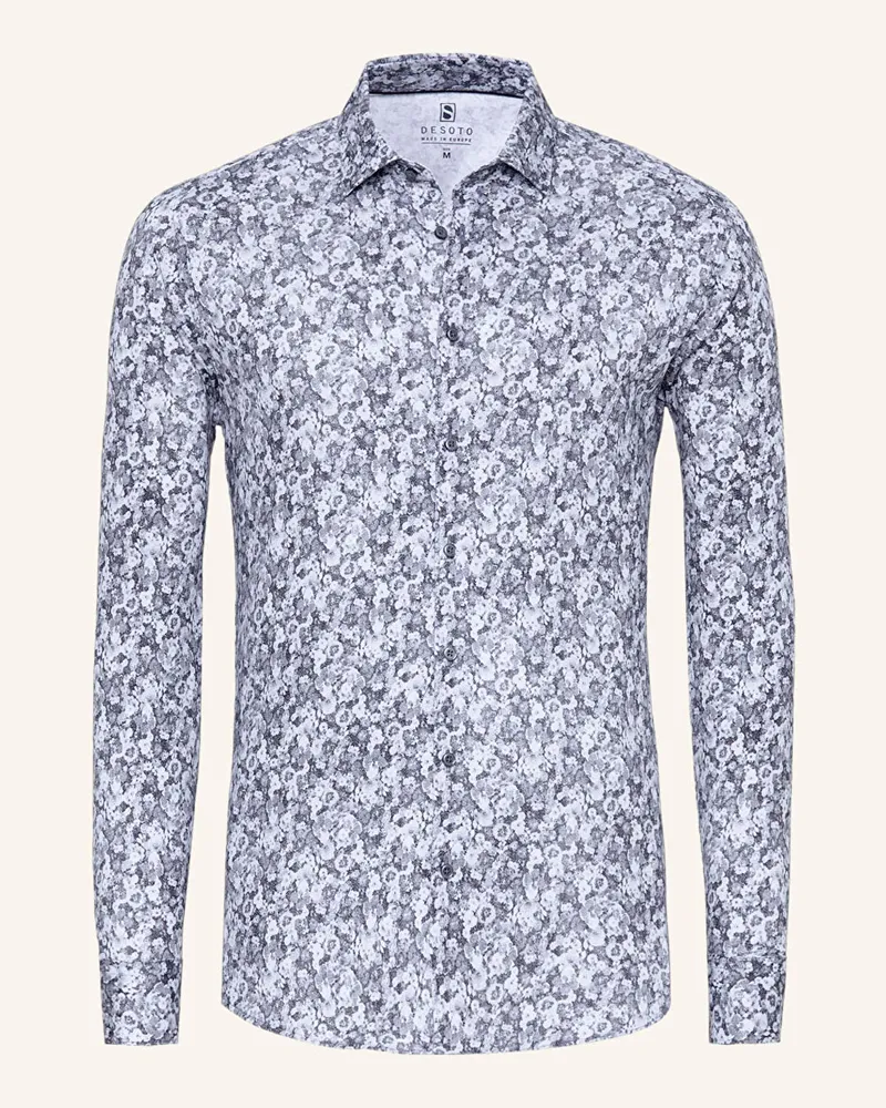 DESOTO Jerseyhemd Slim Fit Grau