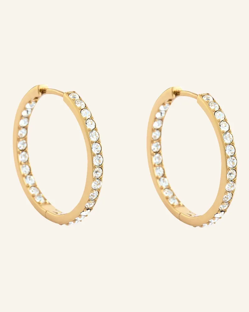 POMPIDOU Creolen Lillian Medium Pavé By Glambou gold Gold