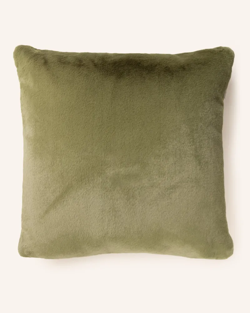 Essenza Kunstfell-Dekokissen Furry gruen Dunkelgrün